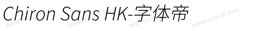 Chiron Sans HK字体转换